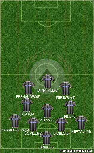 Udinese Formation 2013