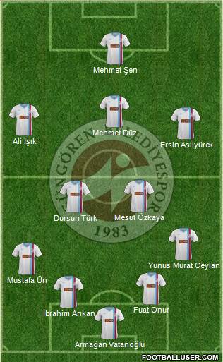 Güngören Belediyespor Formation 2013