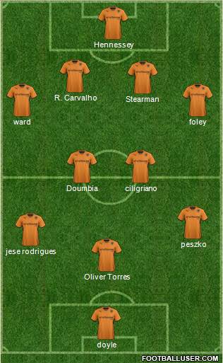 Wolverhampton Wanderers Formation 2013