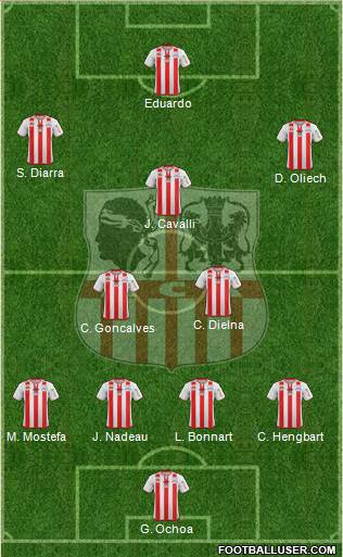 Athletic Club Ajaccien Football Formation 2013