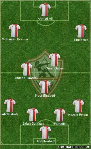 Zamalek Sporting Club Formation 2013