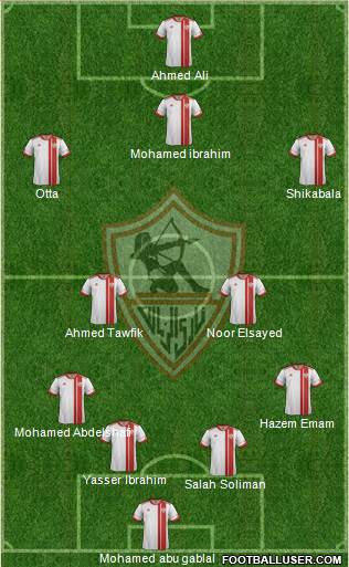 Zamalek Sporting Club Formation 2013