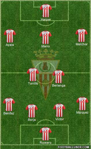 Algeciras C.F. 4-2-3-1 football formation