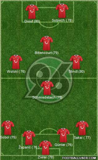 Hannover 96 Formation 2013