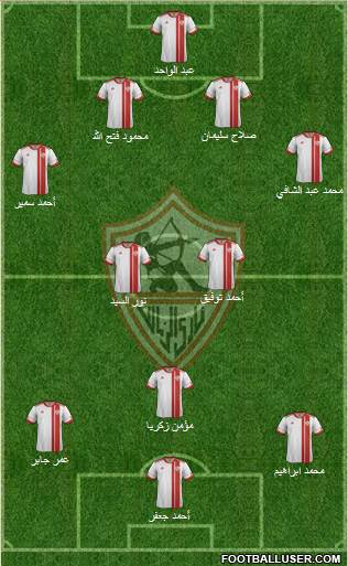 Zamalek Sporting Club Formation 2013