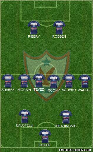 Águia de Marabá FC Formation 2013