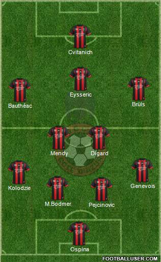 OGC Nice Côte d'Azur Formation 2014