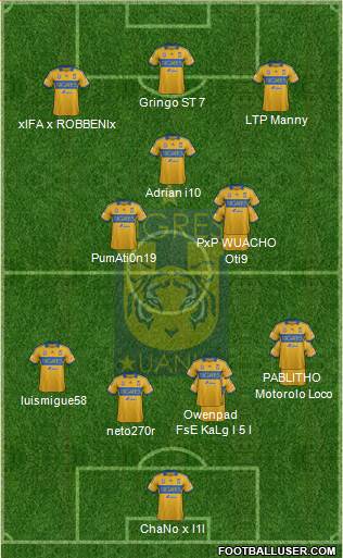 Club Universitario de Nuevo León Formation 2014