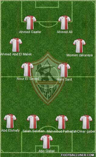 Zamalek Sporting Club Formation 2014