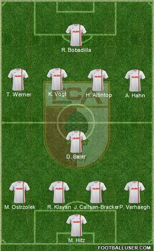 FC Augsburg Formation 2014