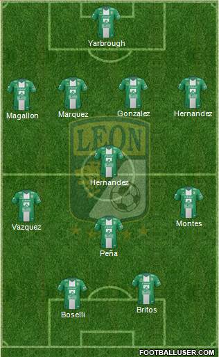 Club Deportivo León Formation 2014