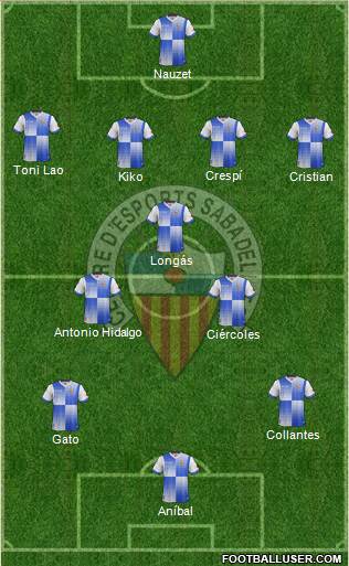 C.E. Sabadell Formation 2014