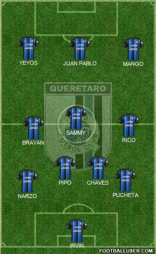 Club de Fútbol Gallos Blancos Formation 2014