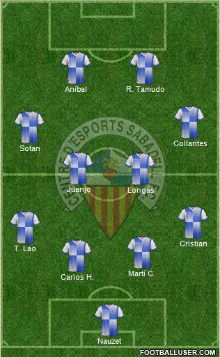 C.E. Sabadell Formation 2014