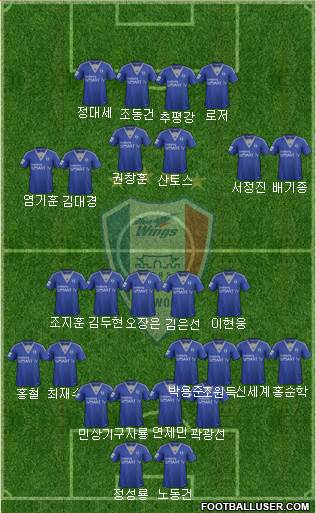 Suwon Samsung Blue Wings Formation 2014