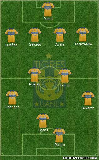 Club Universitario de Nuevo León Formation 2014