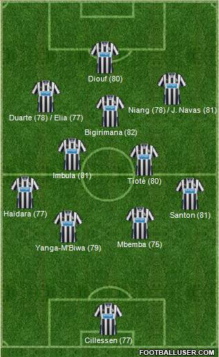 Newcastle United Formation 2014