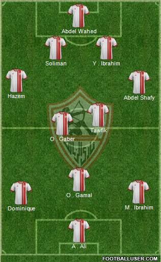 Zamalek Sporting Club Formation 2014