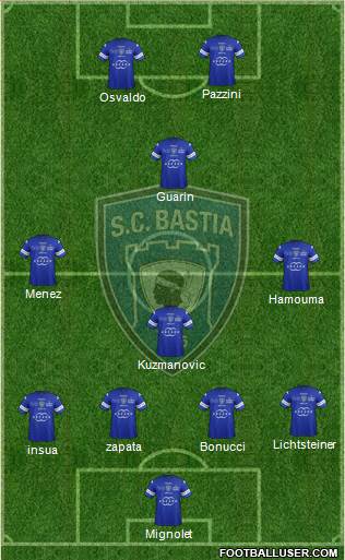 Sporting Club Bastia Formation 2014