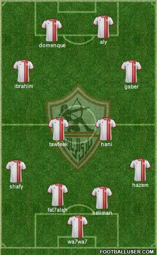 Zamalek Sporting Club Formation 2014