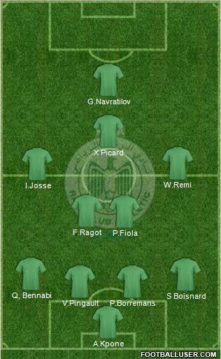 Raja Club Athletic Formation 2014