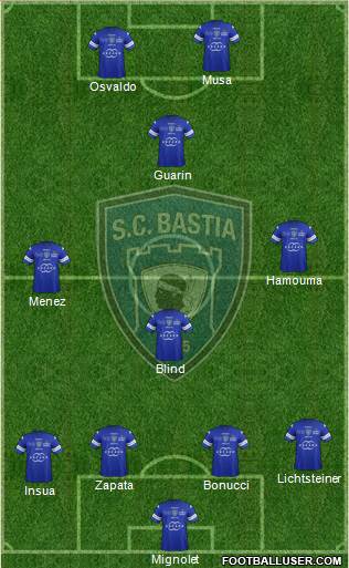 Sporting Club Bastia Formation 2014