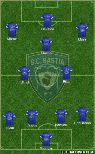 Sporting Club Bastia Formation 2014