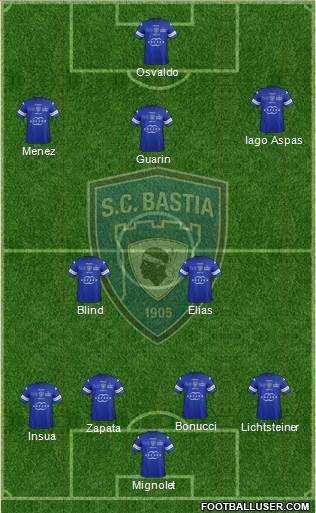 Sporting Club Bastia Formation 2014