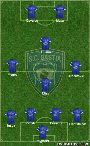 Sporting Club Bastia Formation 2014