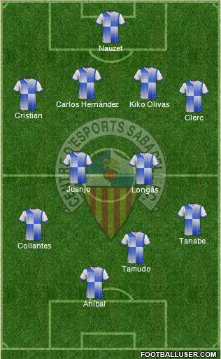 C.E. Sabadell Formation 2014