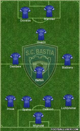 Sporting Club Bastia Formation 2014