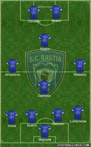 Sporting Club Bastia Formation 2014