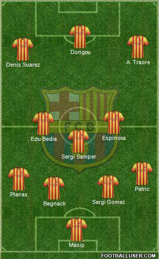 F.C. Barcelona B Formation 2014