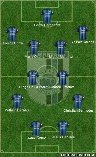 Club de Fútbol Gallos Blancos Formation 2014