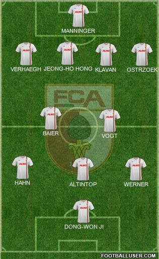 FC Augsburg Formation 2014