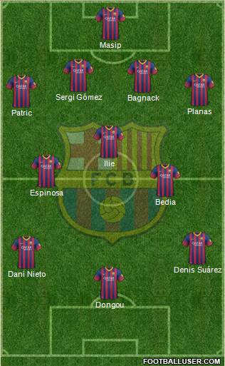 F.C. Barcelona B Formation 2014