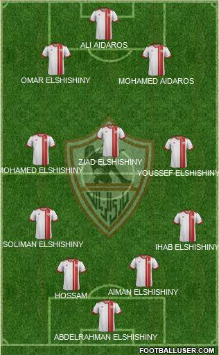 Zamalek Sporting Club Formation 2014