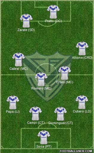 Vélez Sarsfield Formation 2014