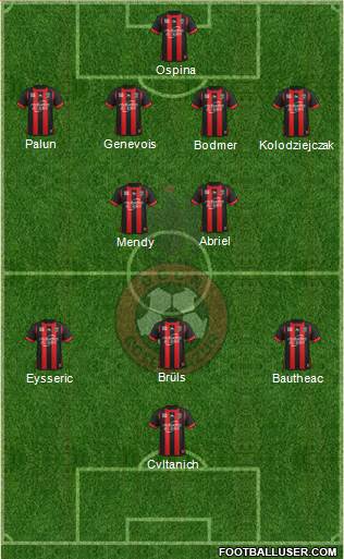 OGC Nice Côte d'Azur Formation 2014