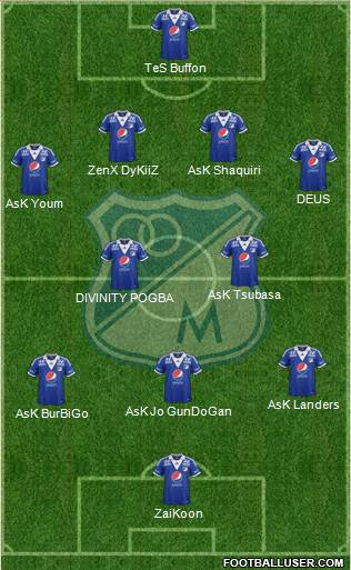 CD Los Millonarios Formation 2014