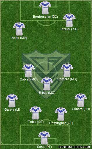 Vélez Sarsfield Formation 2014