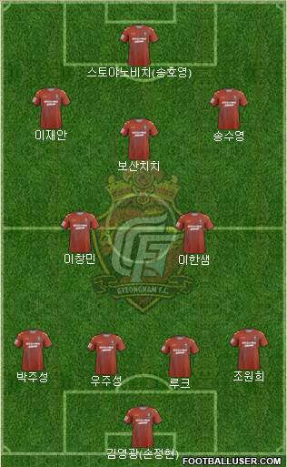 Gyeongnam FC Formation 2014