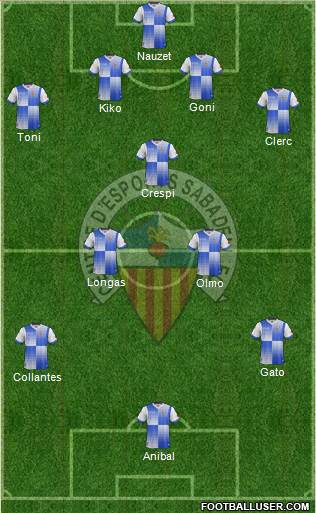 C.E. Sabadell Formation 2014