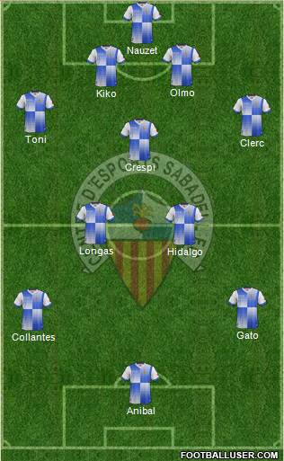 C.E. Sabadell Formation 2014