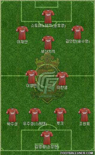 Gyeongnam FC Formation 2014