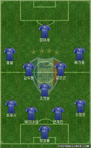 Suwon Samsung Blue Wings Formation 2014