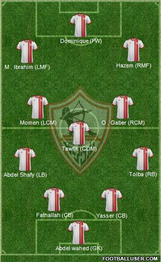 Zamalek Sporting Club Formation 2014