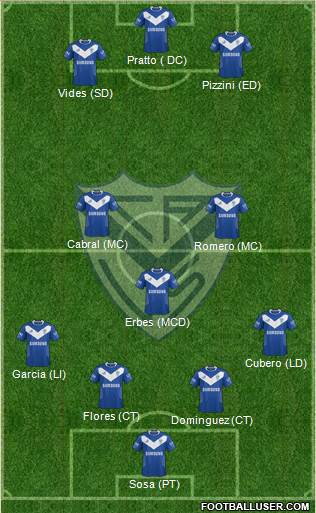 Vélez Sarsfield Formation 2014