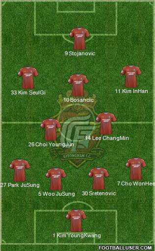 Gyeongnam FC Formation 2014