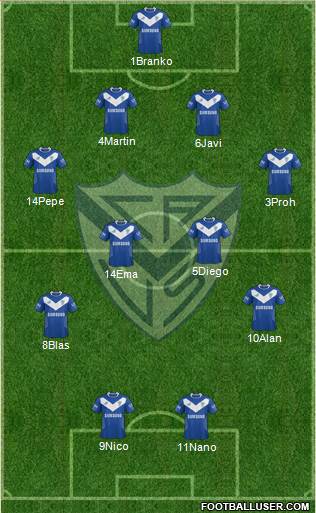 Vélez Sarsfield Formation 2014